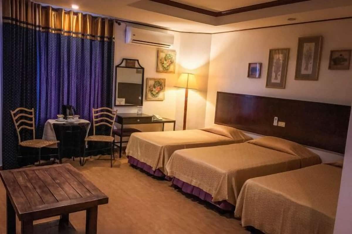Desk, iron/ironing board, rollaway beds, bed sheets
