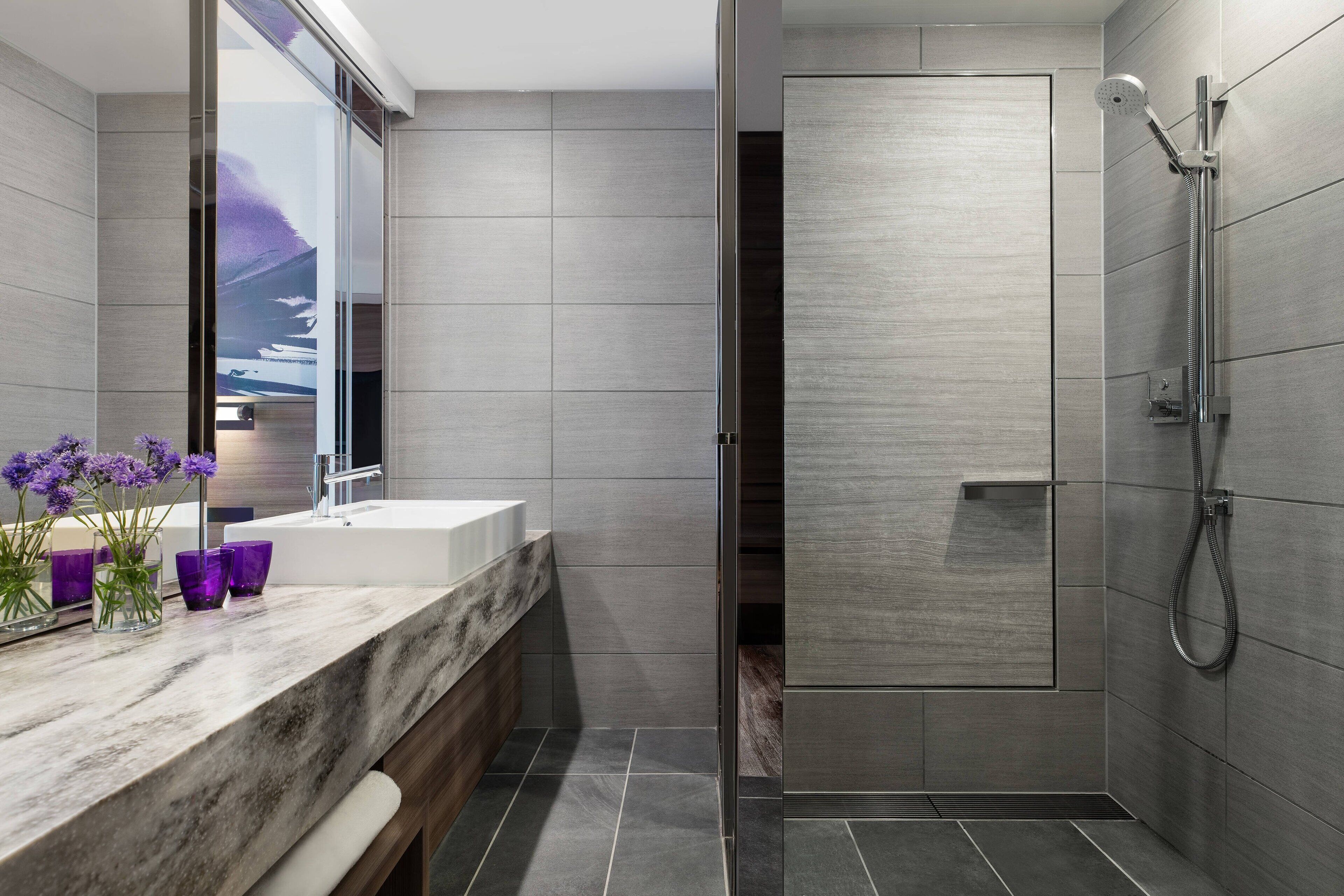 room, 2 single beds, non smoking (view) | bathroom | separate bathtub and shower, rainfall showerhead, free toiletries