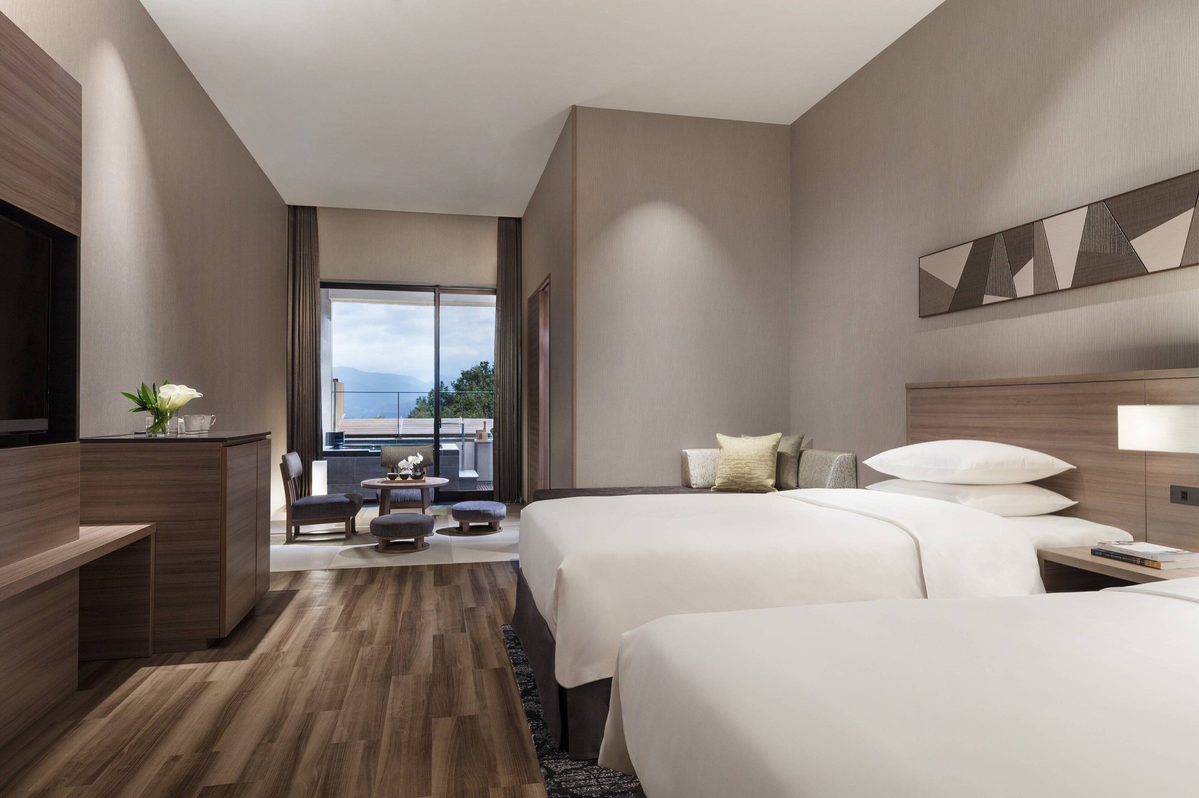 Room, 2 Single Beds, Mountain View (Outside Hot Spring, View)