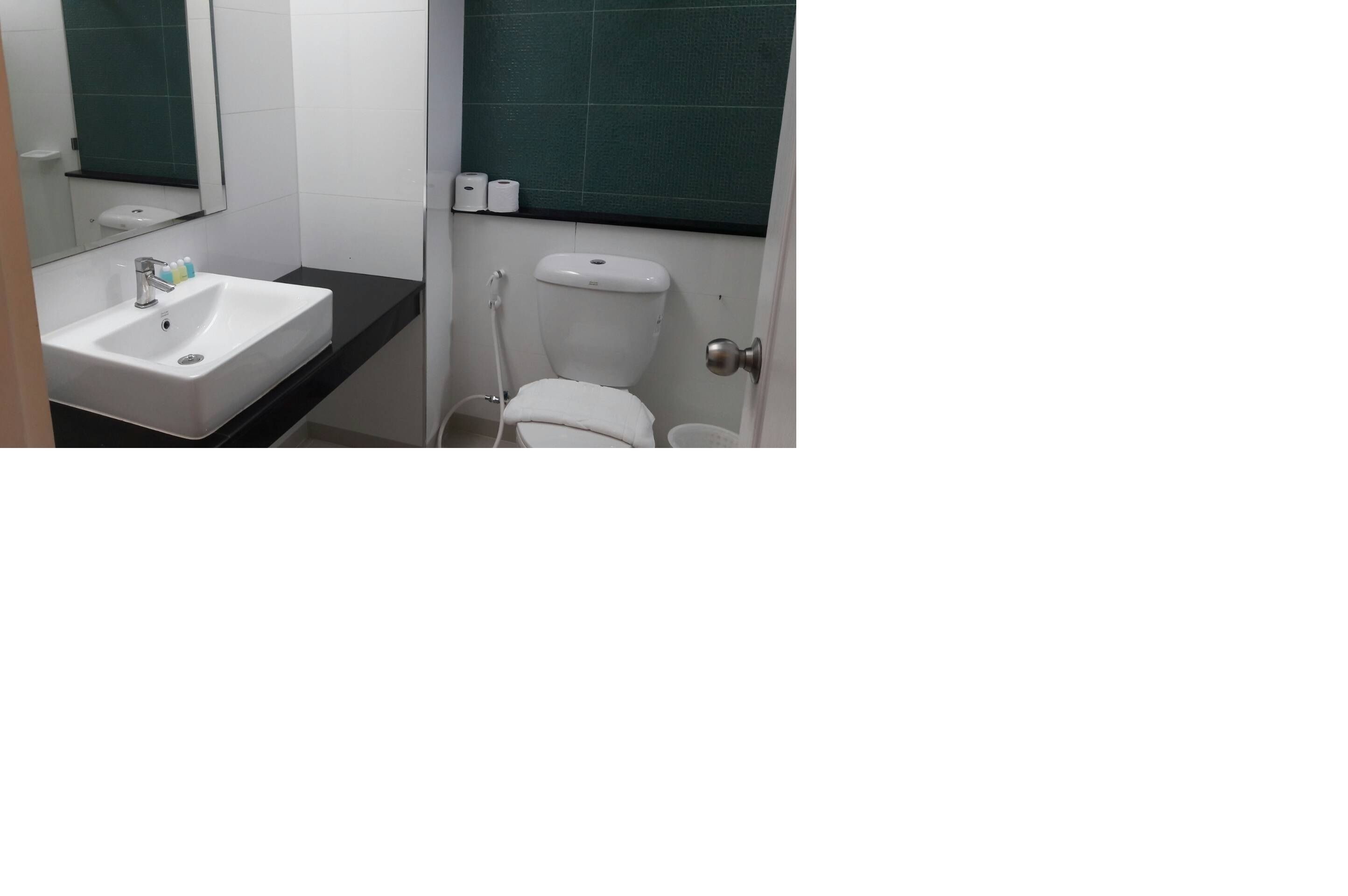 standard double room | bathroom | shower, free toiletries, hair dryer, towels