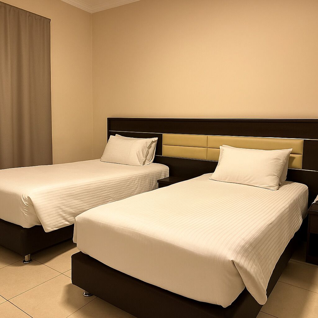 Deluxe Apartment, 1 Bedroom, City View | 1 bilik tidur, peralatan tempat tidur premium, peti besi dalam bilik 