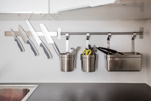 City Apartment, 2 Bedrooms | Private kitchen | Fridge, microwave, coffee/tea maker, electric kettle