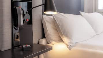 Premium bedding, pillowtop beds, in-room safe, desk