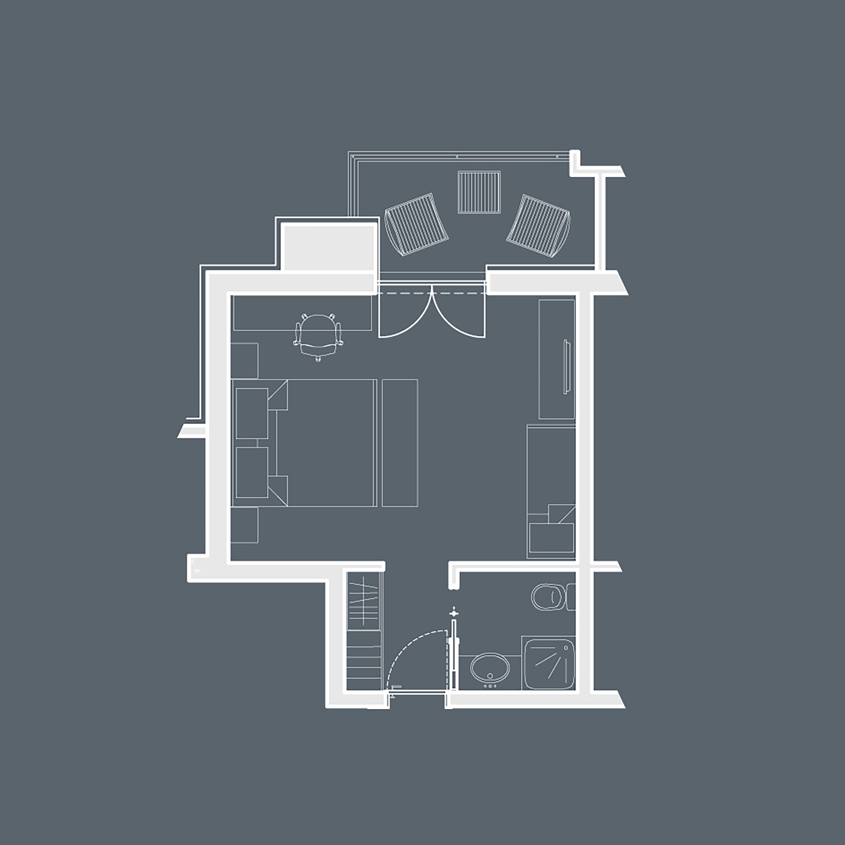 comfort triple room, 1 bedroom, balcony | floor plan