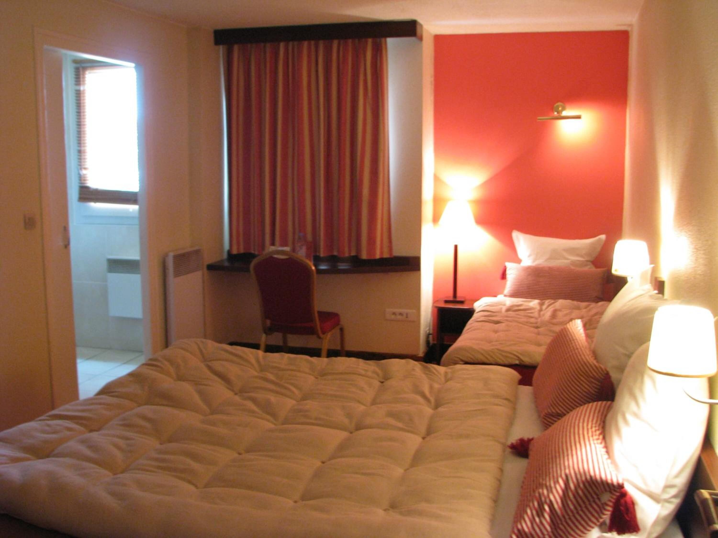 premium bedding, desk, blackout curtains, soundproofing