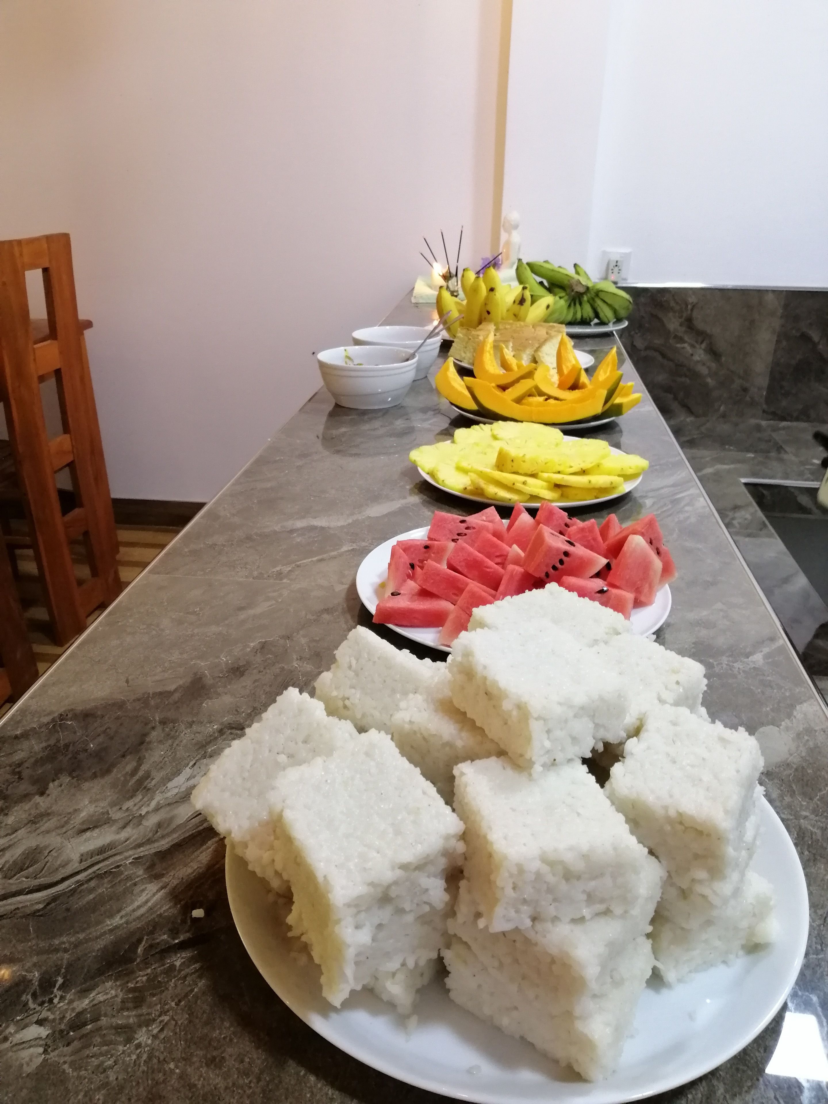 daily buffet breakfast (usd 5 per person)