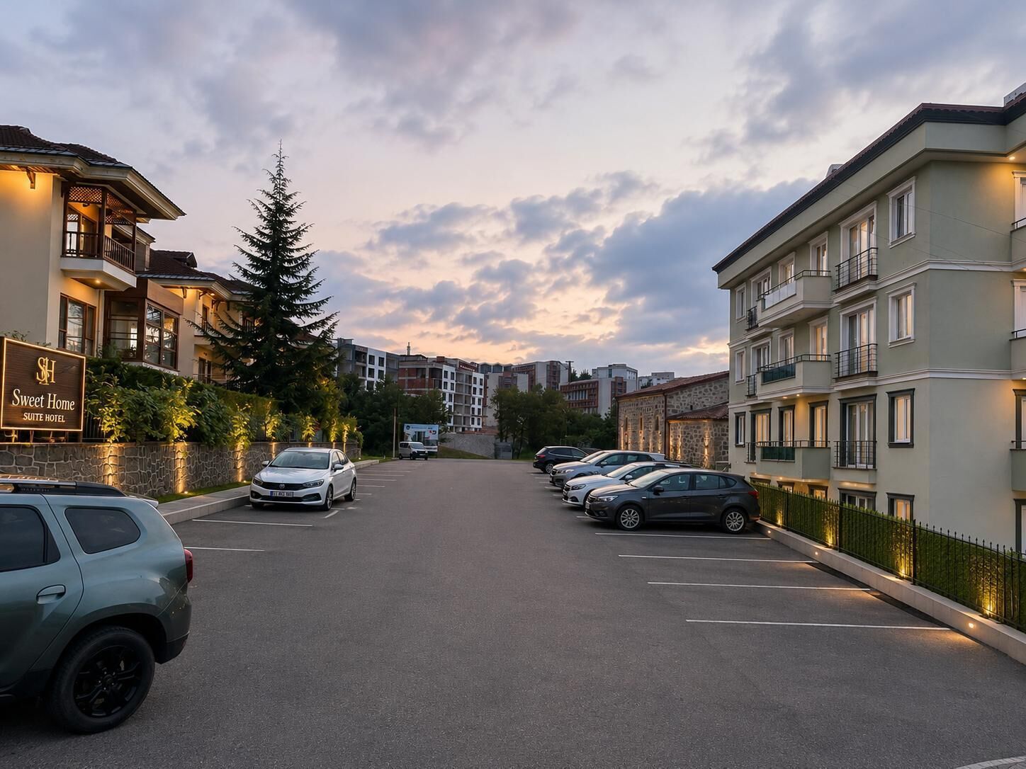 Free self parking, free valet parking