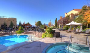 Alberca techada y alberca al aire libre por temporada