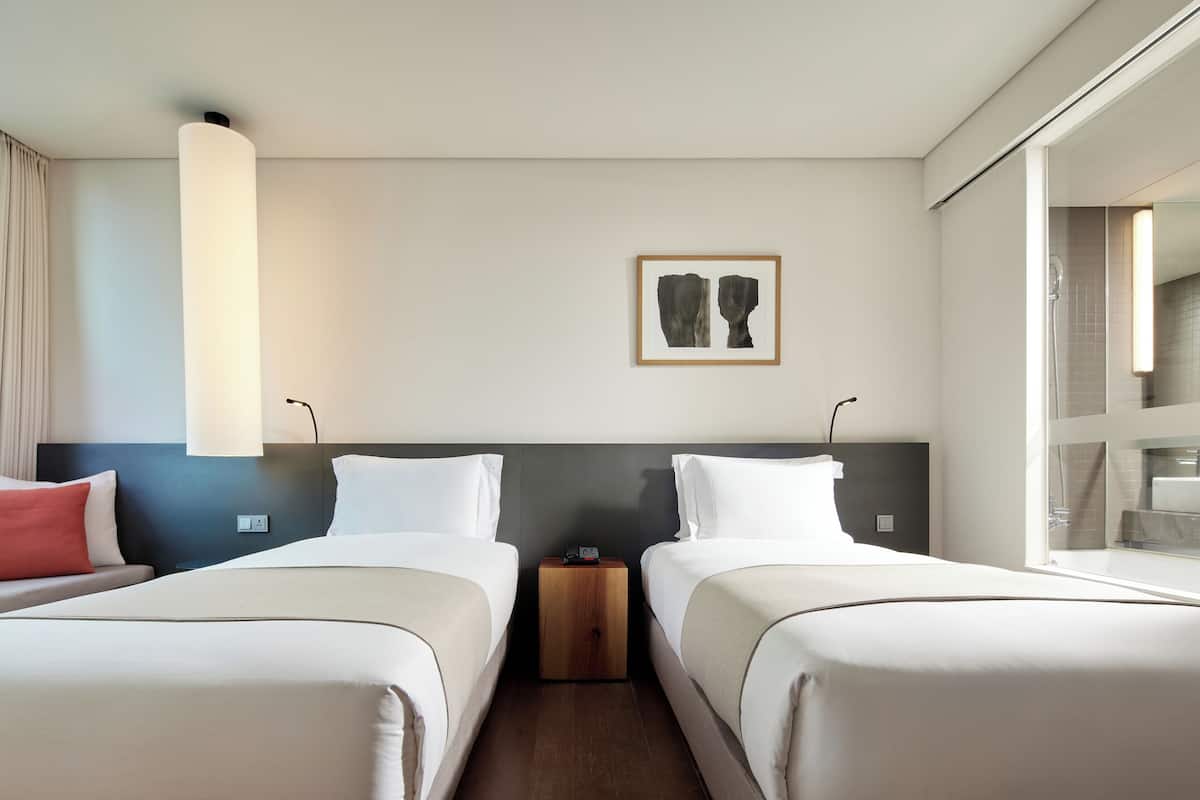1 habitación y ropa de cama de alta calidad