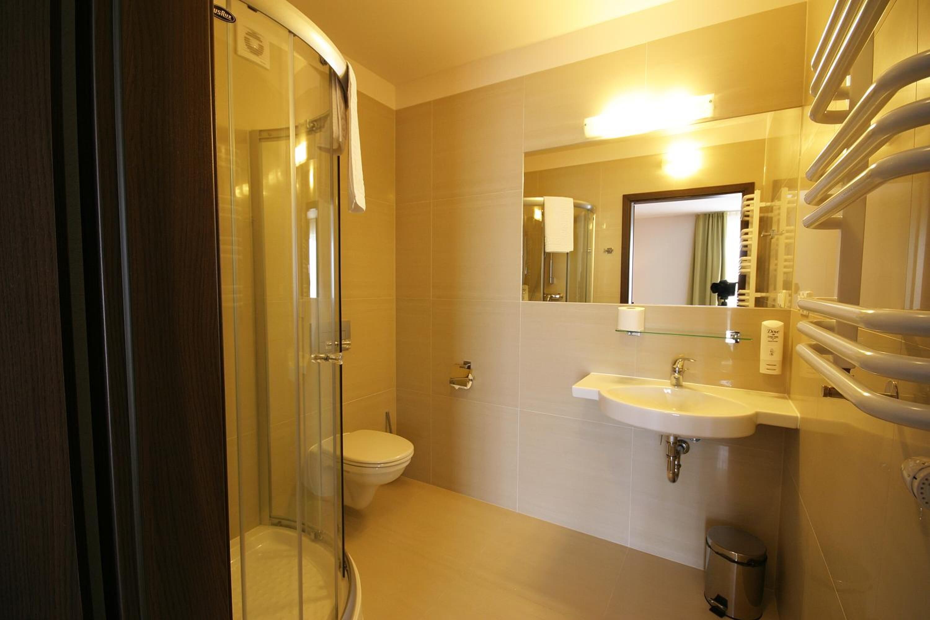 free toiletries, hair dryer, bathrobes, towels