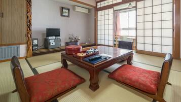 Japanese Style without Bath, River View | In-room safe, desk, laptop workspace, blackout drapes