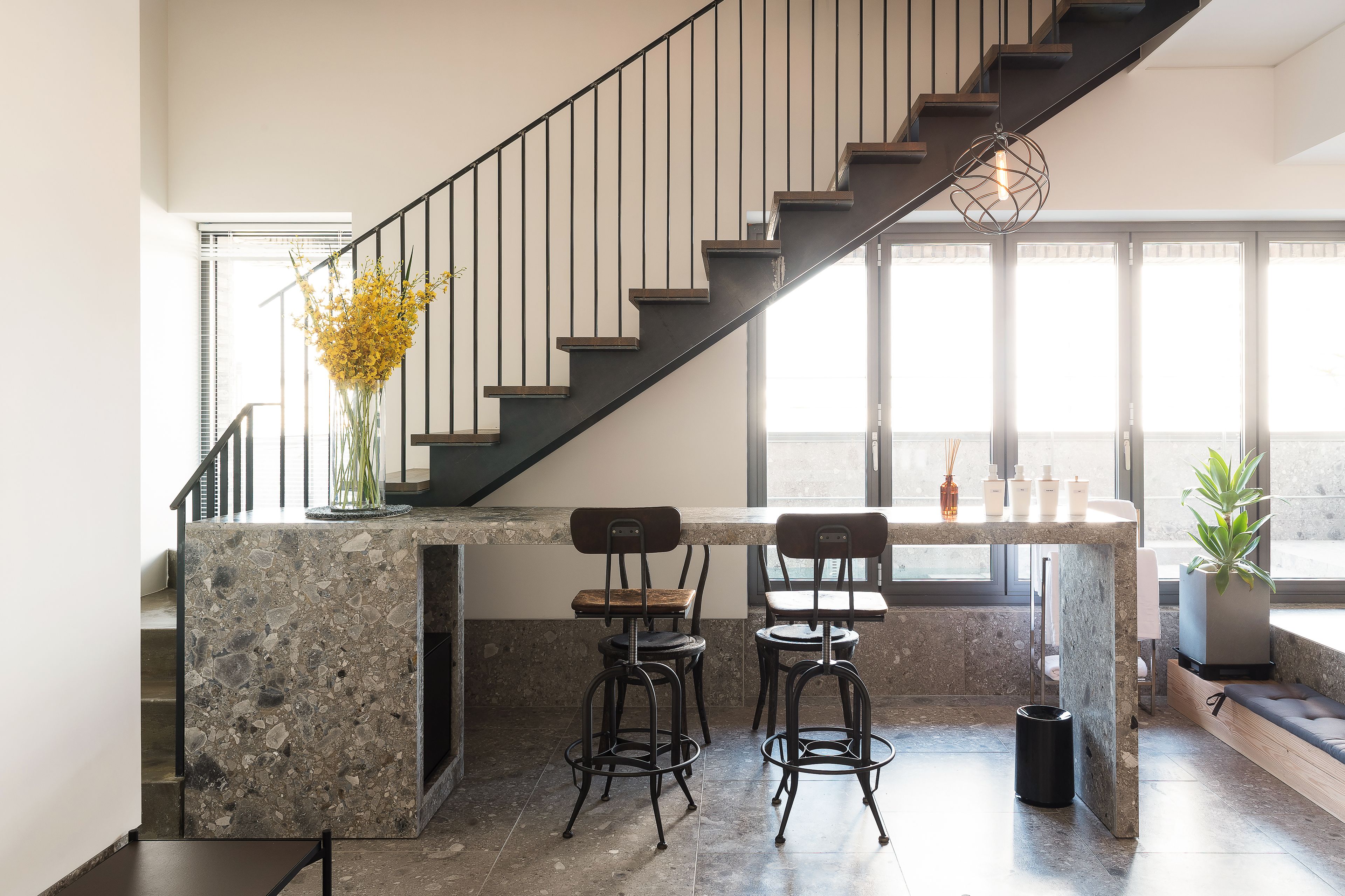 villa, private pool | living area | 50-inch flat-screen tv with cable channels, tv