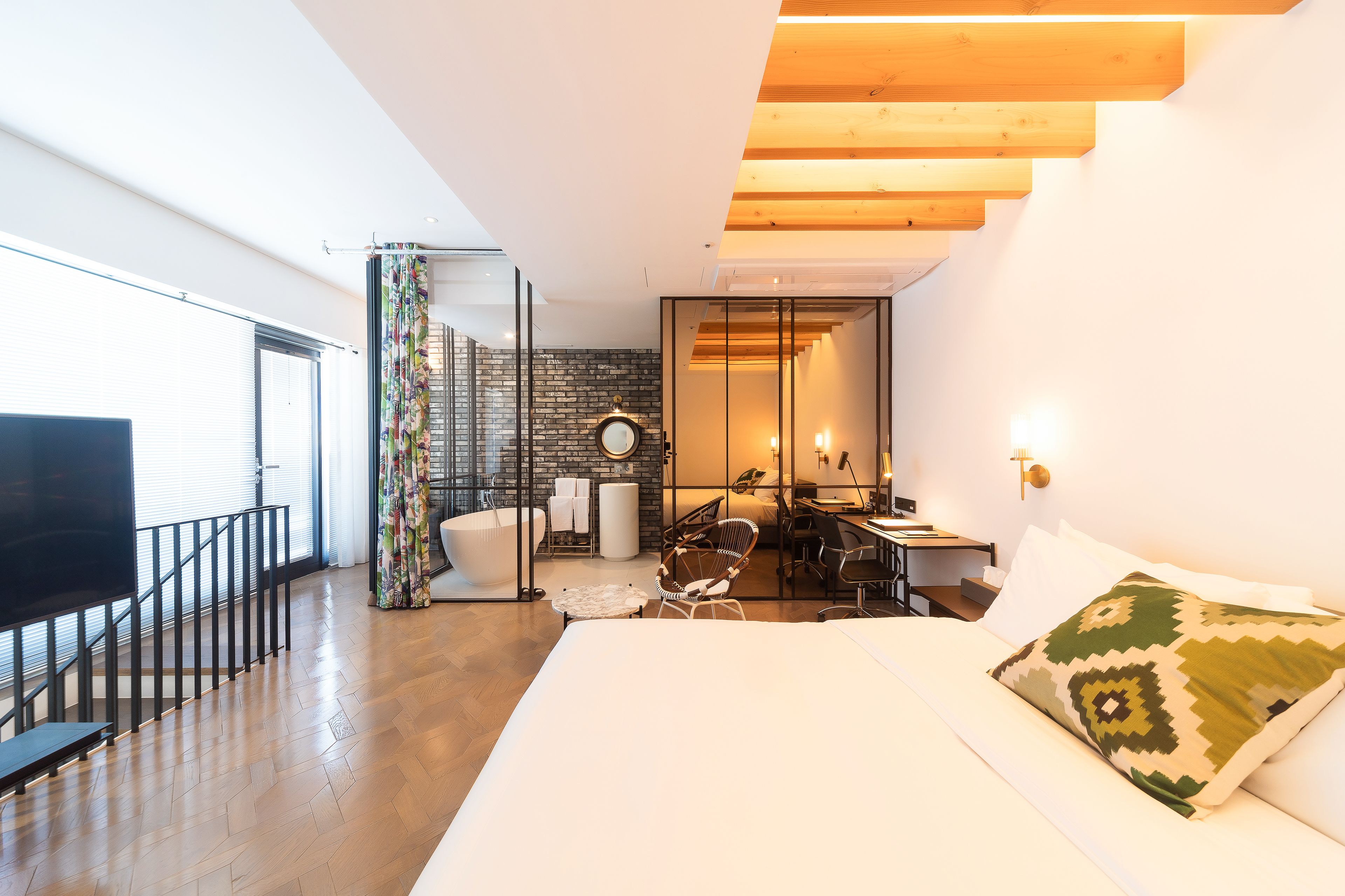 villa, private pool | living area | 50-inch flat-screen tv with cable channels, tv