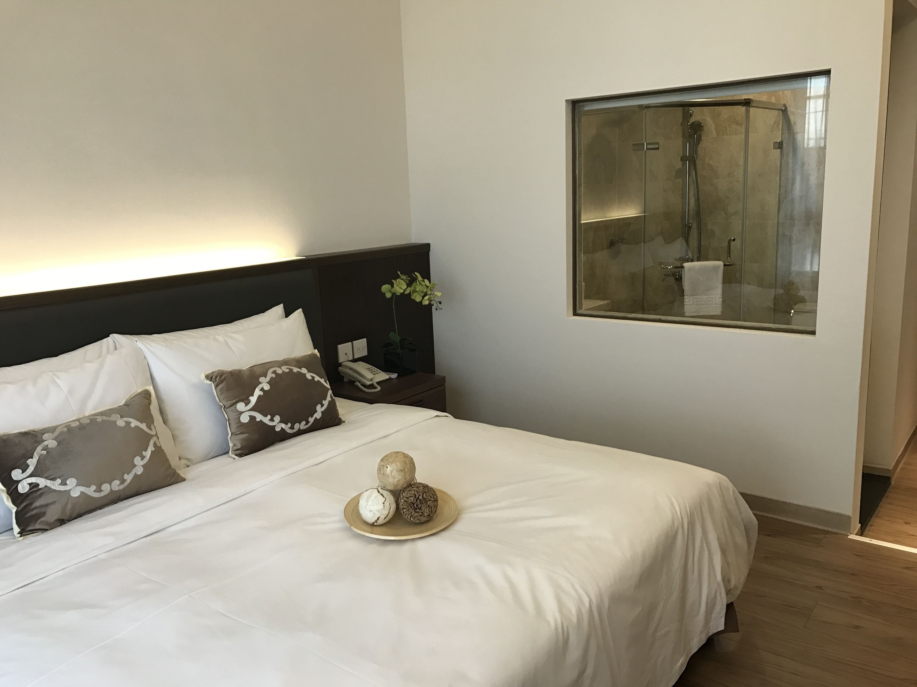 premium double room, 1 queen bed | premium bedding, down duvets, pillow-top beds, desk