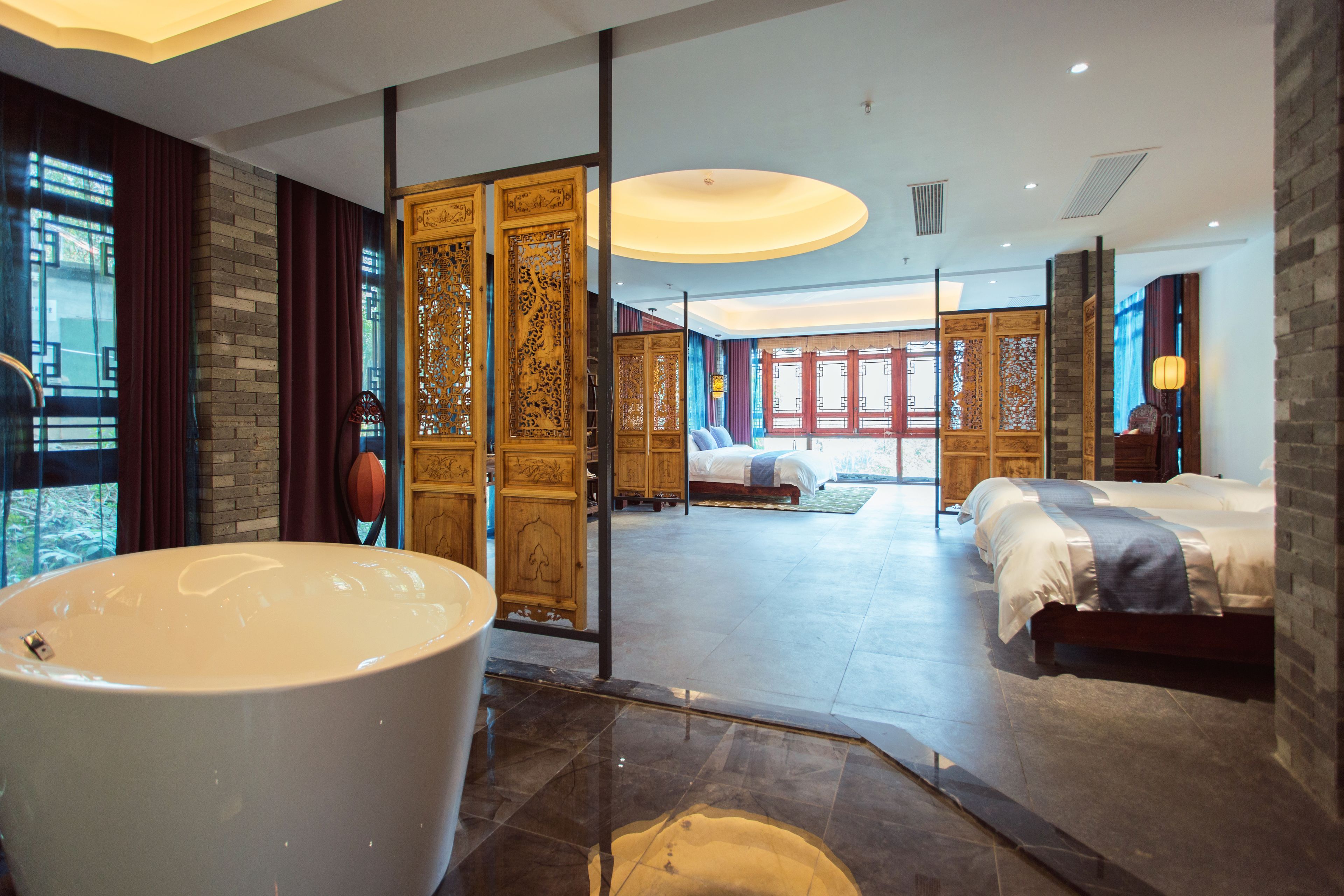 family room, 1 bedroom, non smoking, river view | 2 bedrooms, in-room safe, desk, laptop workspace