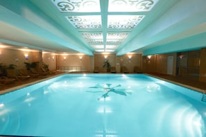 2 indoor pools, outdoor pool, pool umbrellas, pool loungers