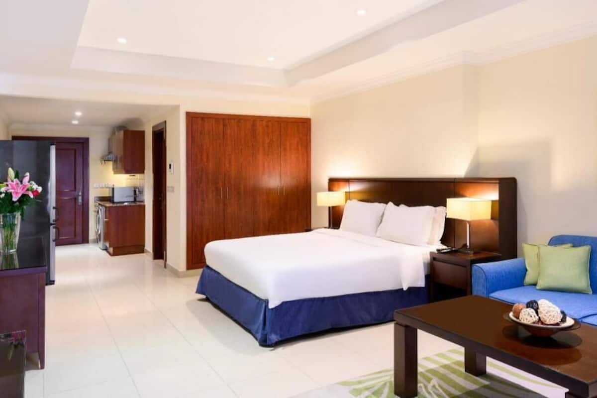 Pillow-top beds, in-room safe, laptop workspace, blackout curtains
