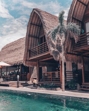 Suite (Lumbung) | Vista al patio
