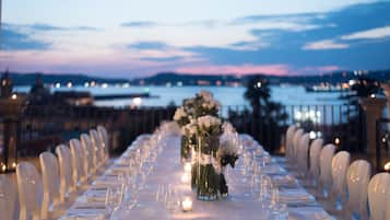 Outdoor wedding area