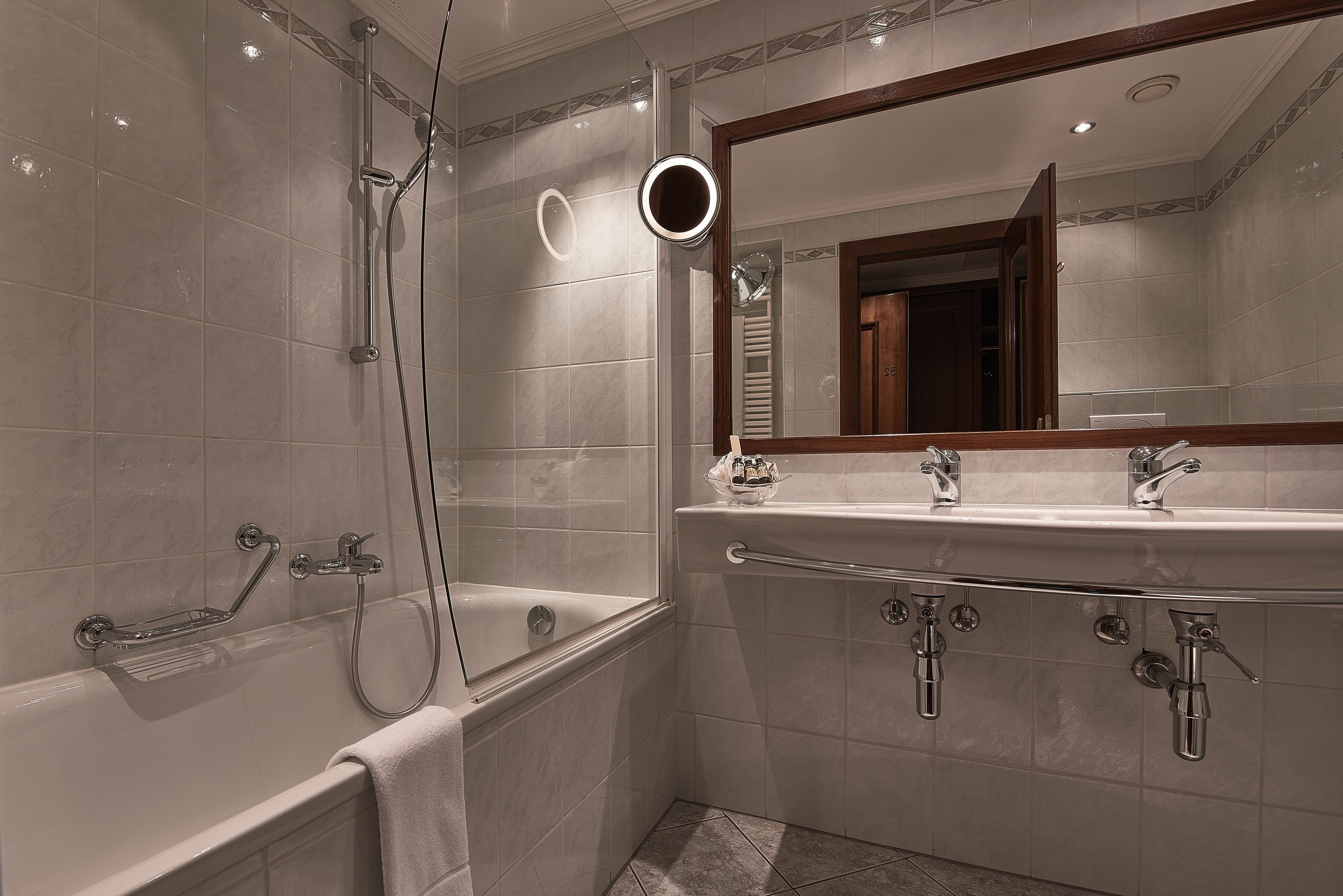 free toiletries, hair dryer, dressing gowns, slippers