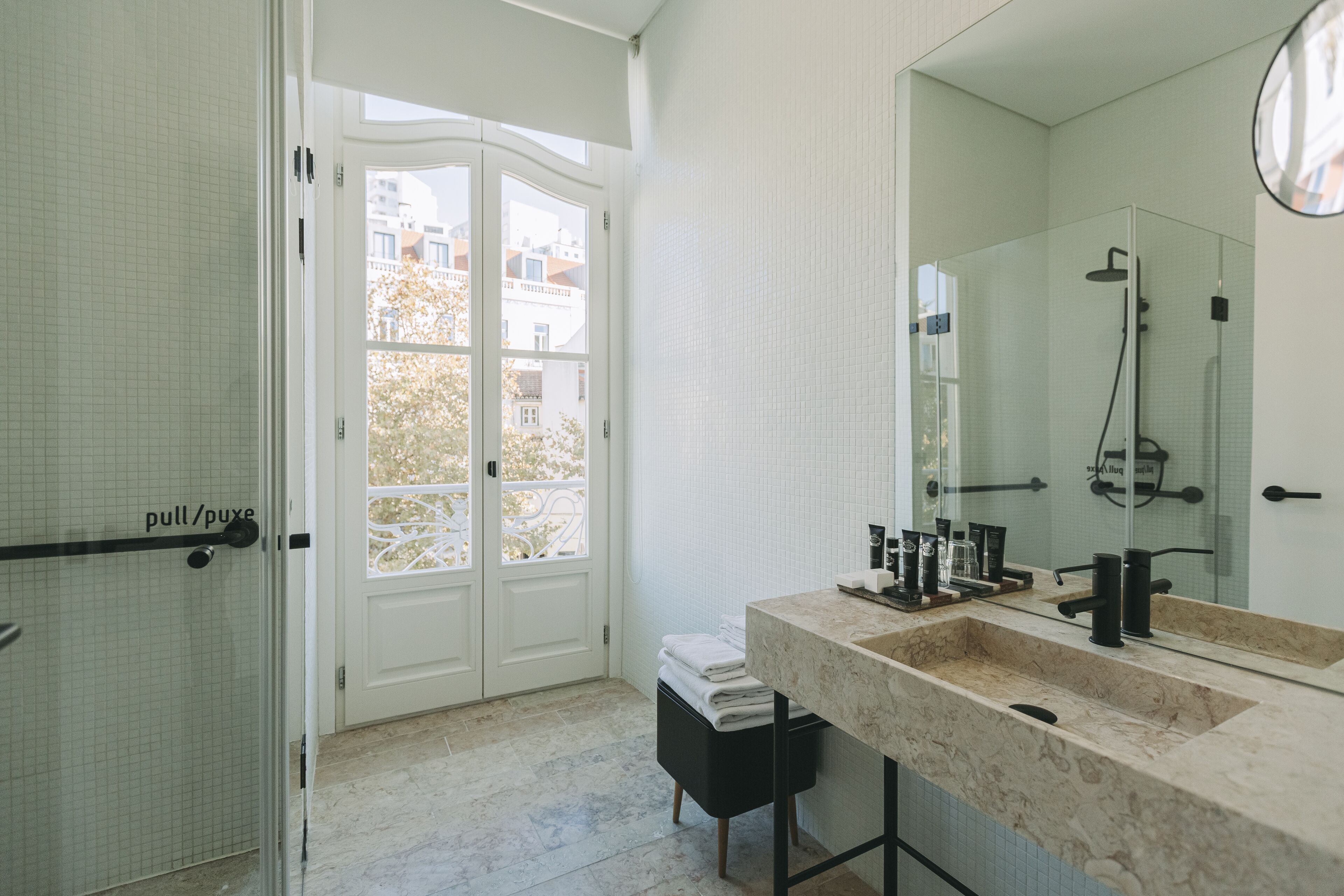 superior double room | bathroom | shower, free toiletries, hair dryer, bathrobes