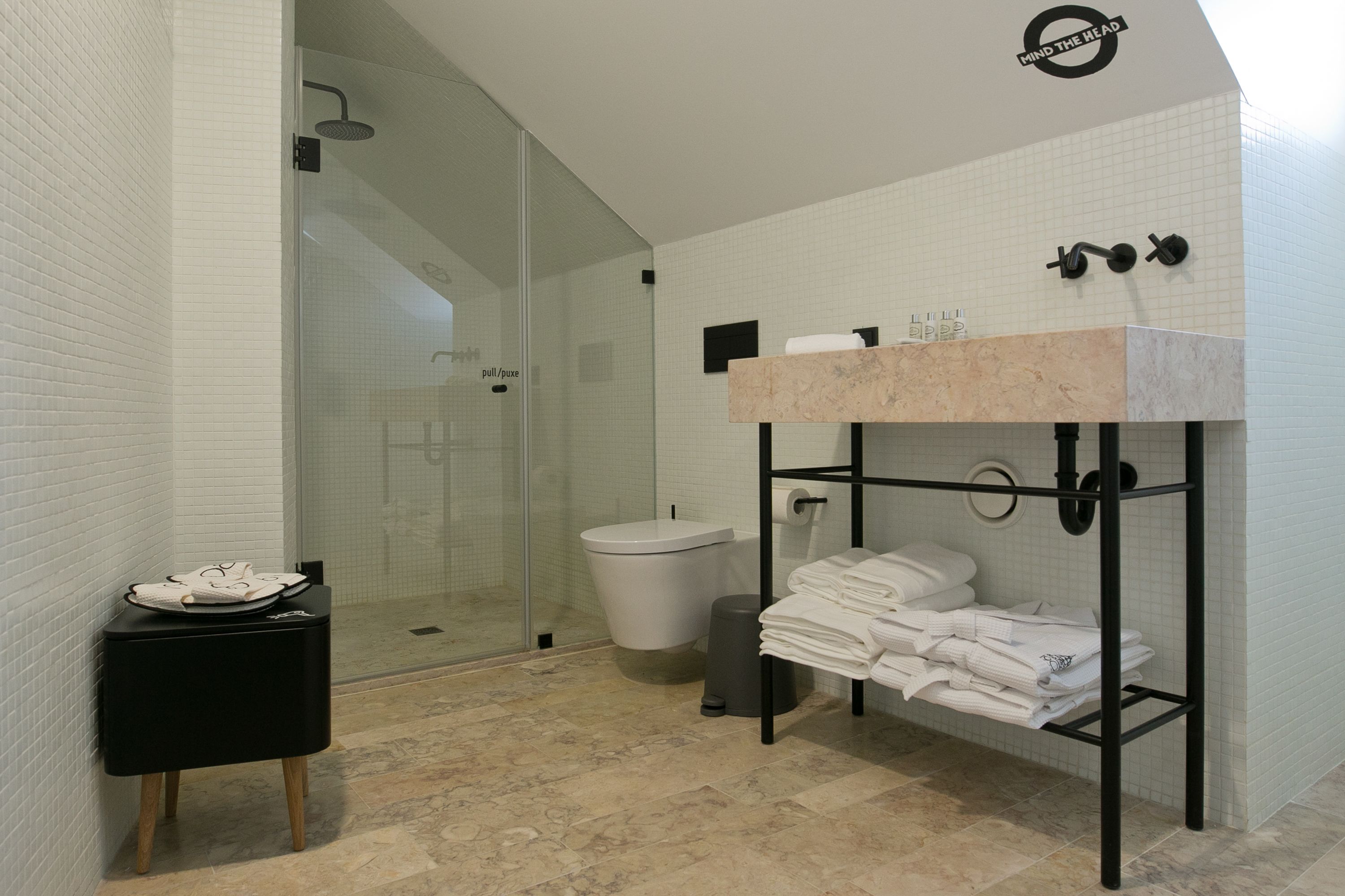 shower, free toiletries, hair dryer, bathrobes