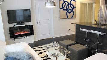 Condo Executive, 2 phòng ngủ, lò sưởi, quang cảnh thành phố (1) | Truy cập Internet không dây miễn phí