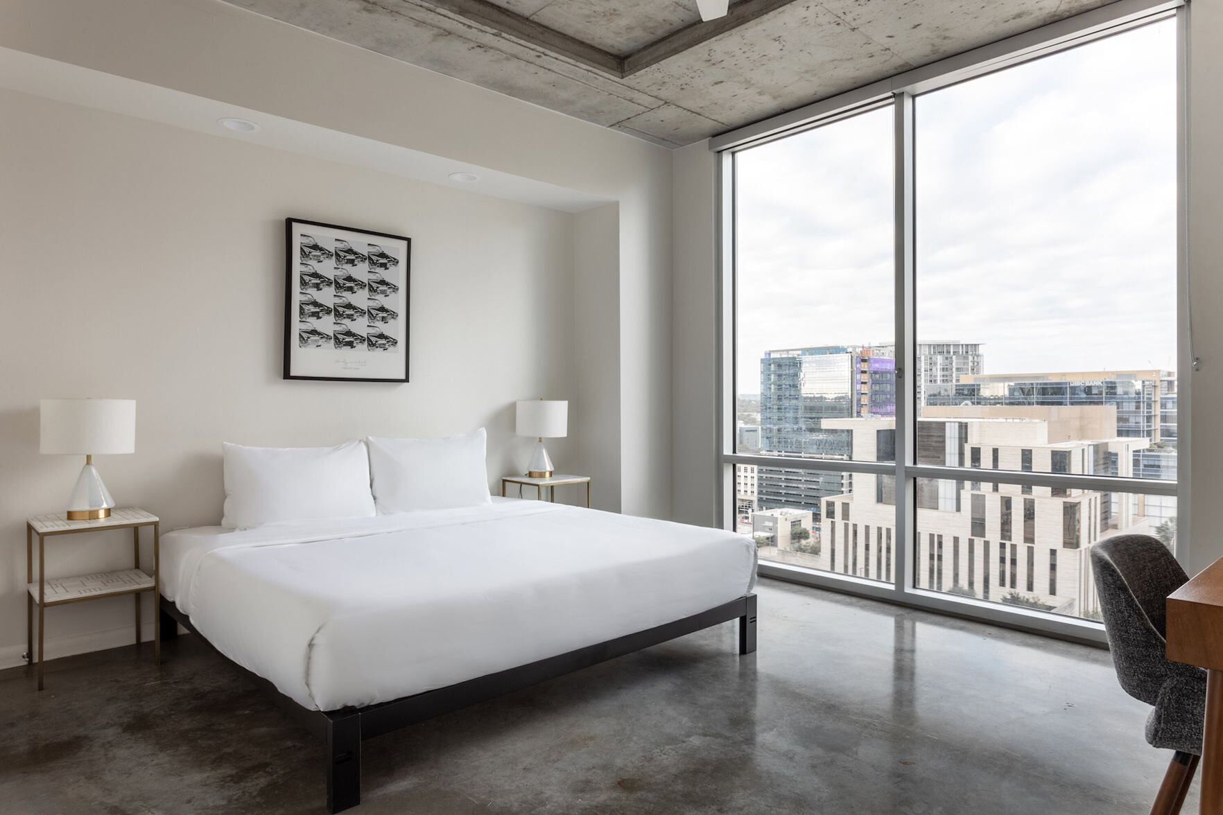 Premium bedding, memory foam beds, individually decorated