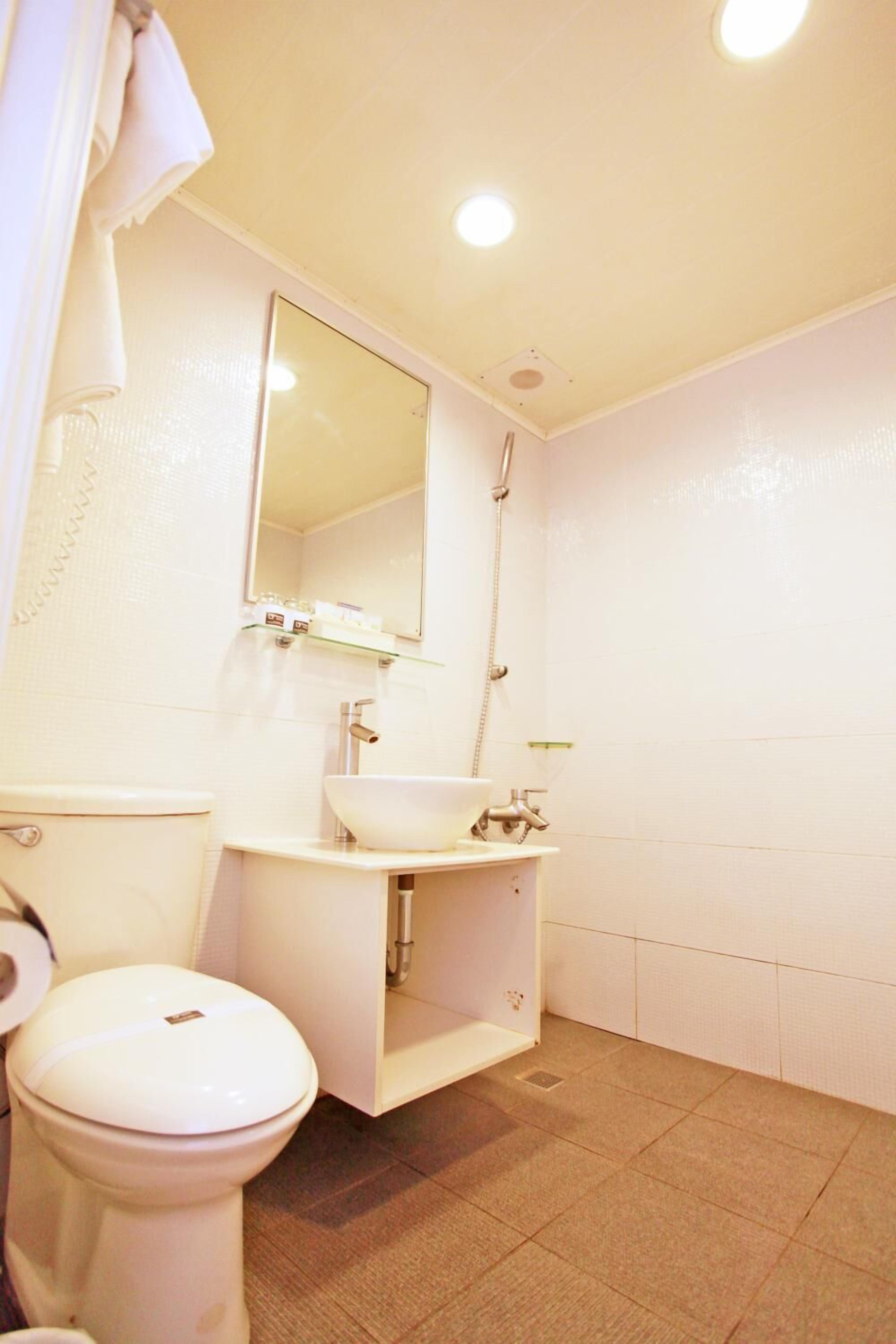 shower, free toiletries, hair dryer, slippers