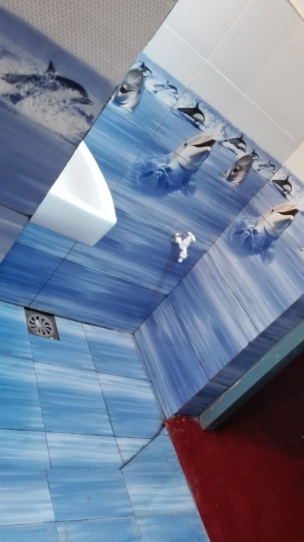 Douche, articles de toilette (gratuits), serviettes fournies