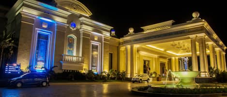 Front of property – evening/night