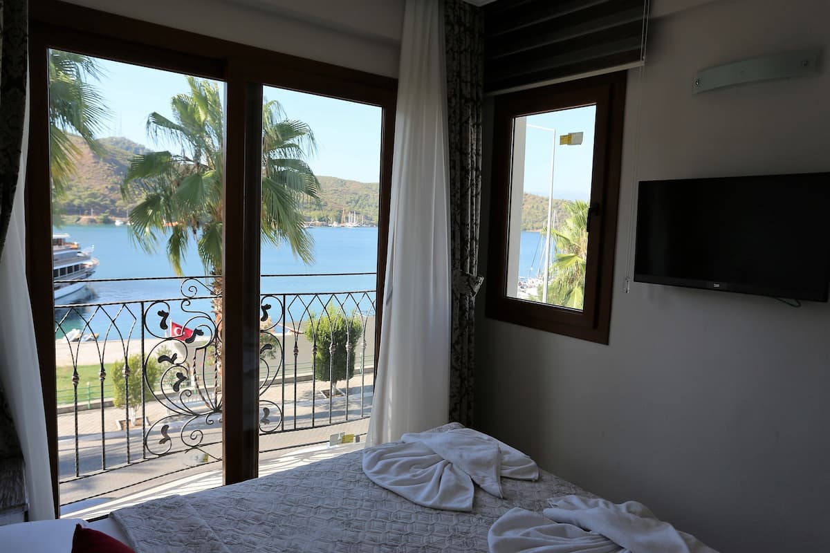 deluxe double room, 1 double bed, sea facing | balcony