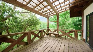Ferienhaus, Küche (Yufu) | Terrasse/Patio