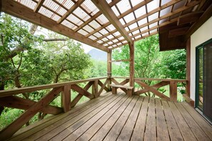 Cottage, dapur (Yufu) | Teras/patio