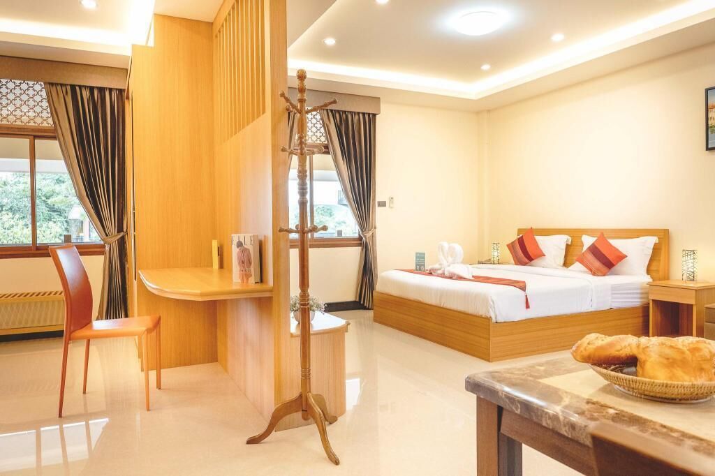 Minibar, skrivebord, blendingsgardiner og ekstrasenger (mot et tillegg)