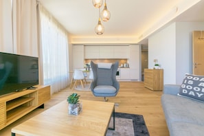 Living area - Tallinn Luxury Apartments with sauna and old town view (Tallinn)