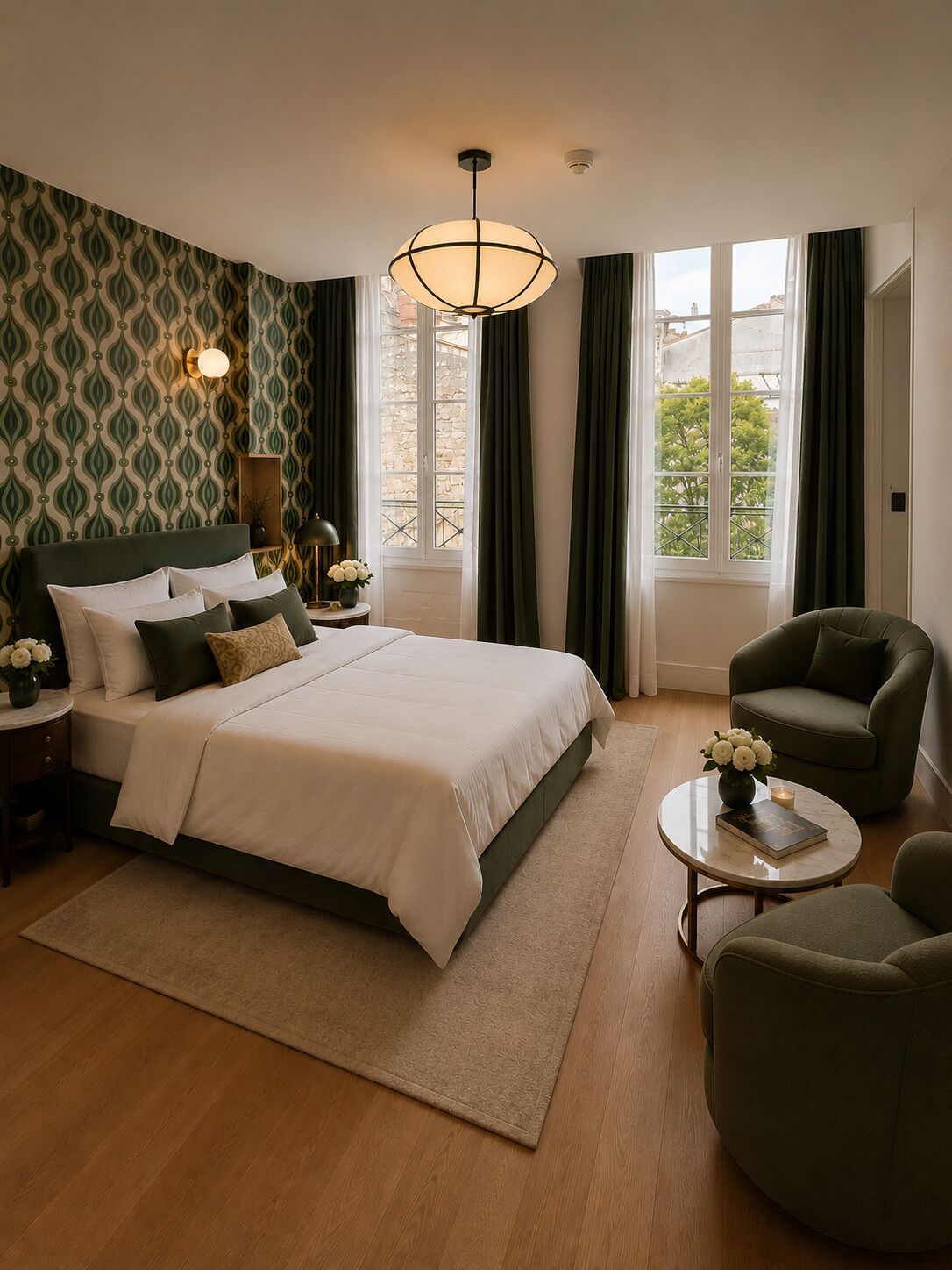 Superior Double Room, Garden View | 1 bilik tidur, cadar kapas Mesir, peralatan tempat tidur premium 