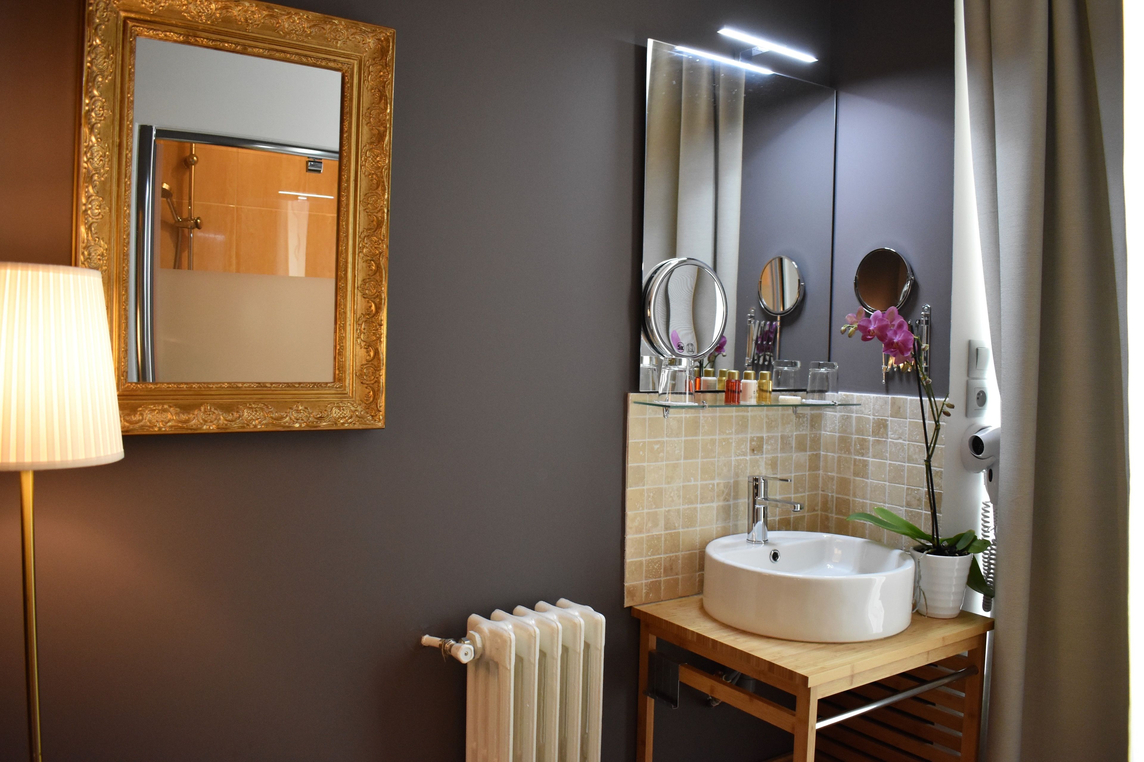 shower, free toiletries, hair dryer, slippers