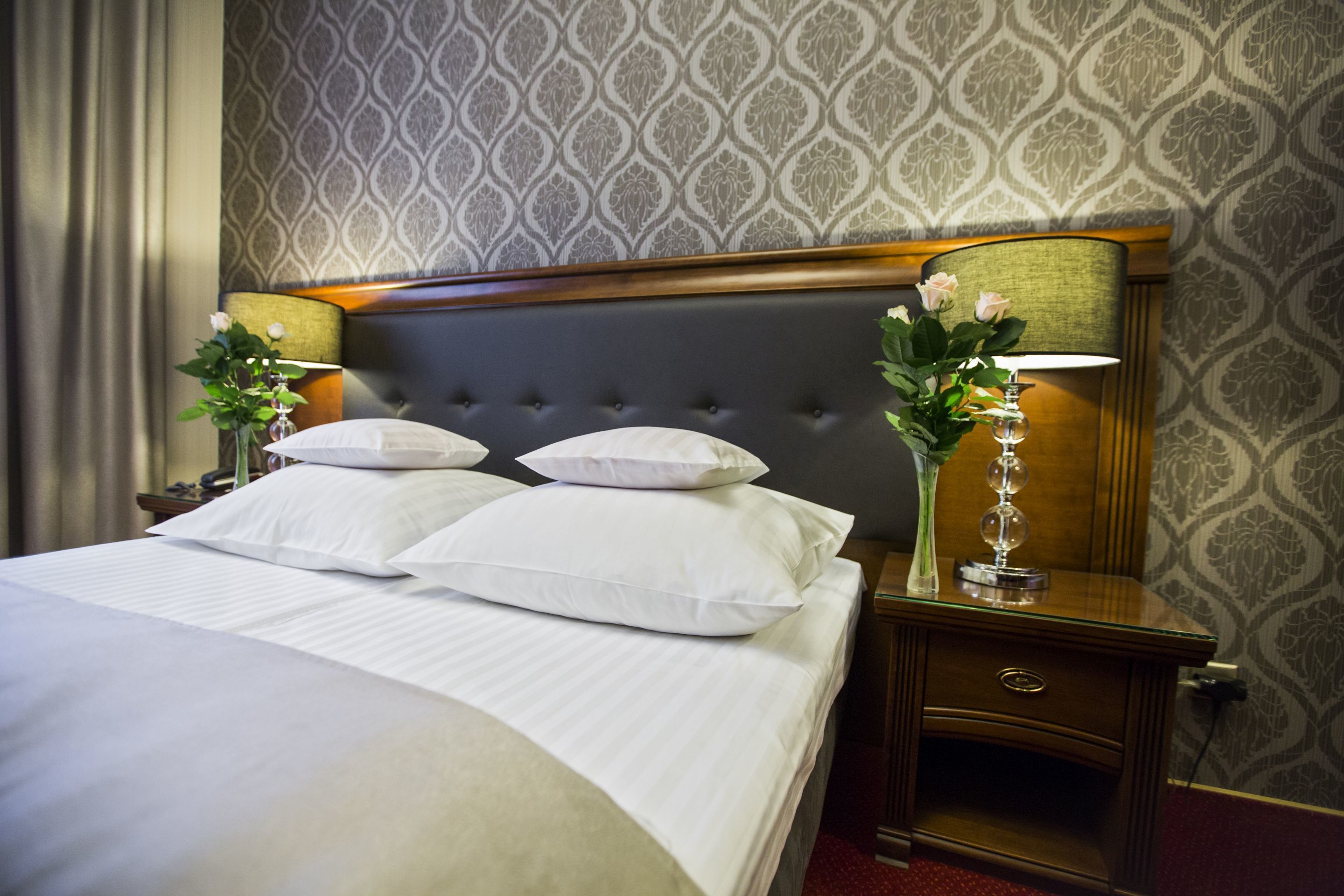 deluxe double room | premium bedding, desk, soundproofing, iron/ironing board