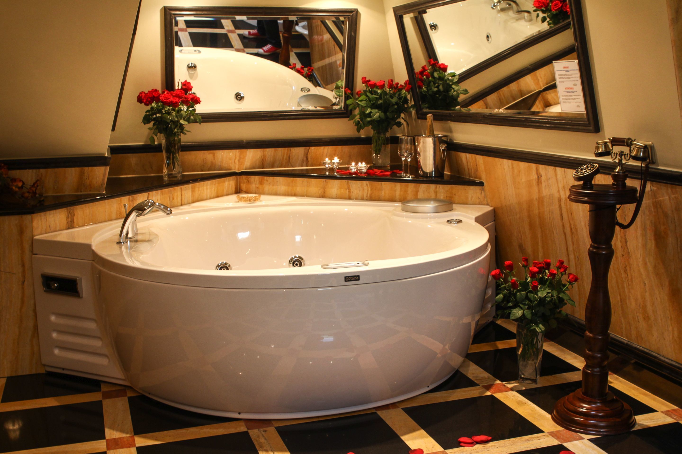 executive double room | bathroom | shower, free toiletries, hair dryer, bathrobes