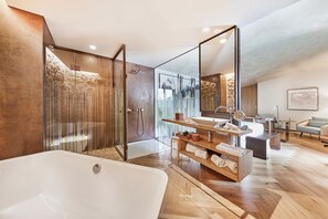 Junior suite Premium | 1 dormitorio, ropa de cama de alta calidad, edredones de plumas