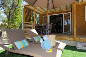 Chalet Confort, 2 habitaciones, para no fumadores, vista al jardín | Vista desde la habitación