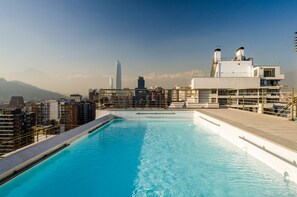 Seasonal outdoor pool - APART PROVIDENCIA SANTA BEATRIZ (Santiago)