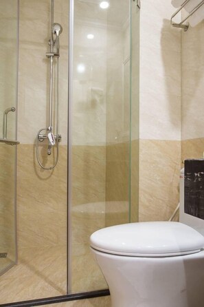 Free toiletries, hair dryer, slippers, towels