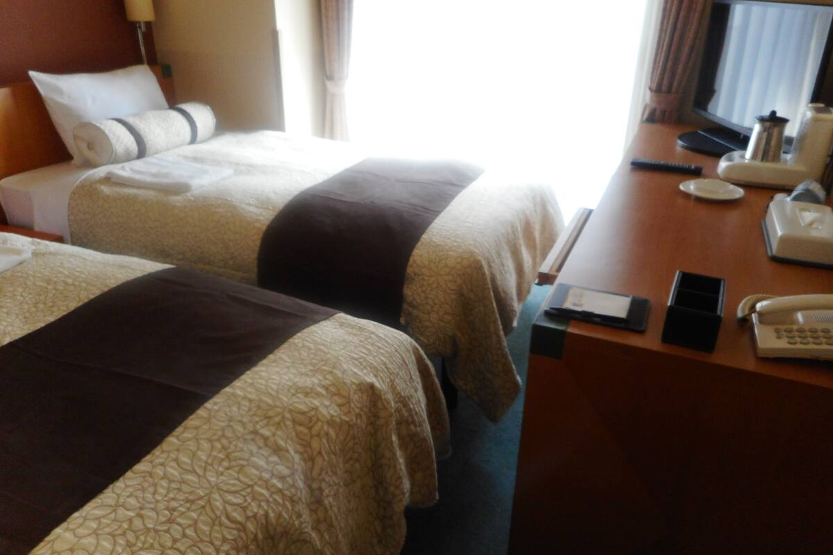 economy twin room, smoking | desk, soundproofing, iron/ironing board, free wifi