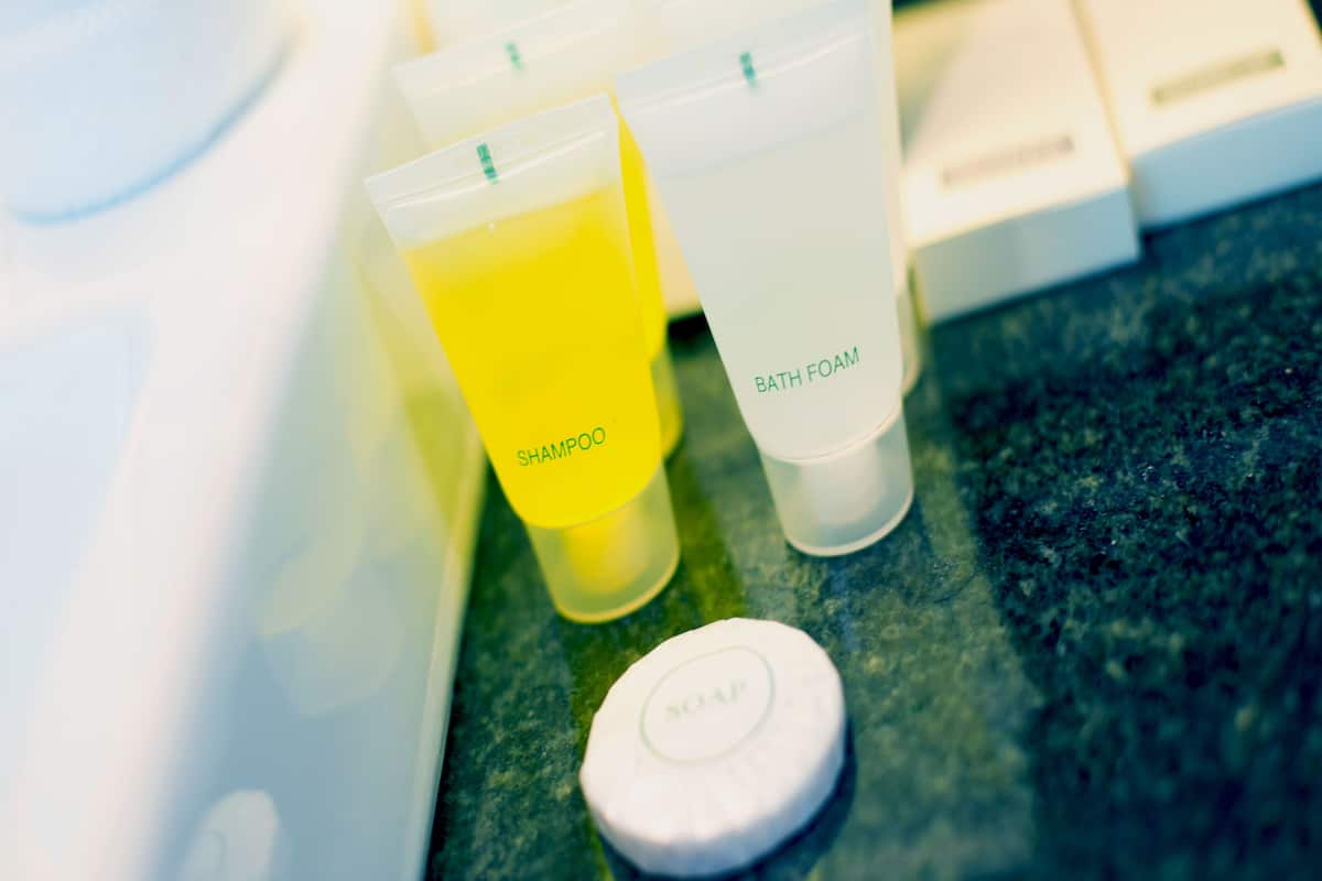 free toiletries, hair dryer, bathrobes, slippers