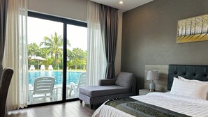 Deluxe Double Room, Pool View | Premium bedding, minibar, in-room safe, desk - Kep Bay Hotel & Resort (Kep)