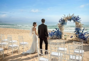 Outdoor wedding area