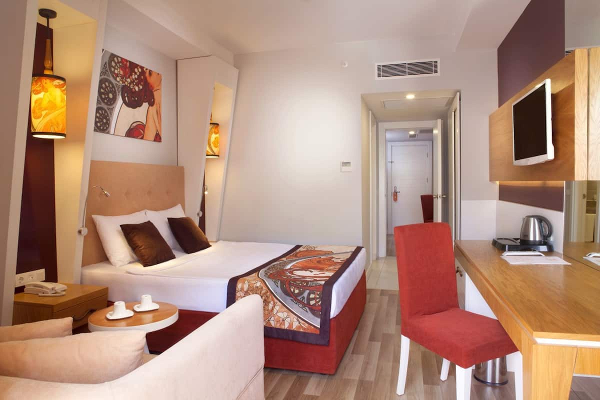Habitación económica | Minibar, caja de seguridad en la habitación, escritorio y wifi gratis
