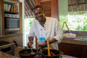 Luxury Villa, 2 Bedrooms, Private Pool | Private kitchen | Full-size fridge, microwave, oven, stovetop